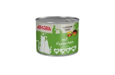 AMORA Cat Fleisch Pur Kaninchen 6 x 200g
